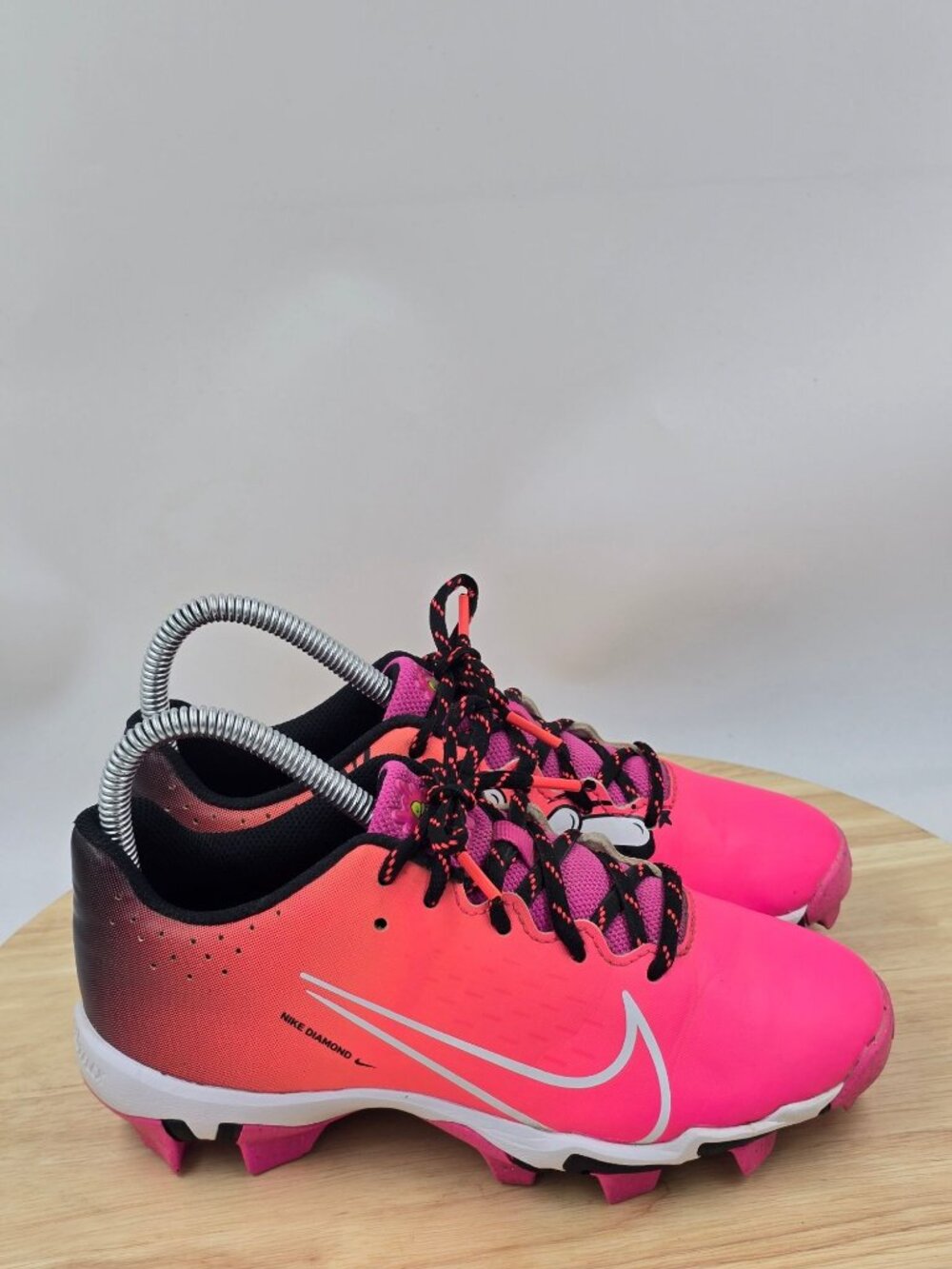 Nike Hyperdiamond 4 Keystone Big Kids' Softball Cleats Girls FZ8655-600 sz 3.5